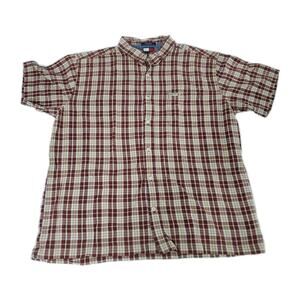 Tommy Jeans Mens Button Up Shirt Multicolor Size XL 100% Cotton Short Sleeve
